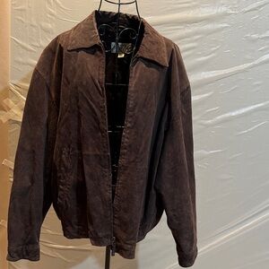Men's Brown Suede Leather Jacket